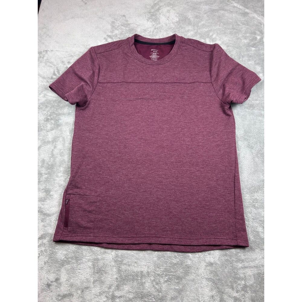 Member’s Mark Men’s M Luxe Tee Windsor Wine Active Shirt Zip Media Pocket